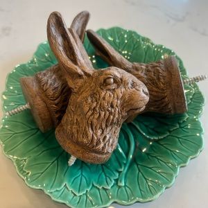 Resin Bunny finial / towel hook etc